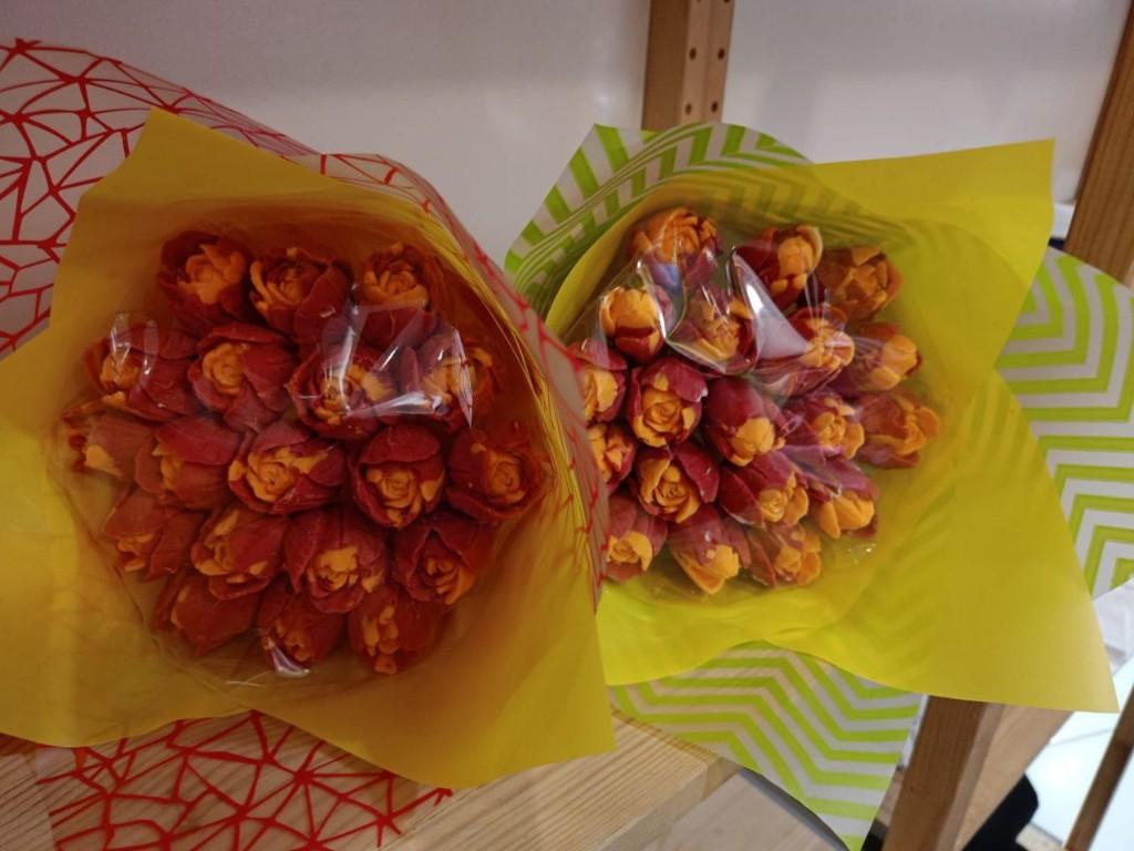 Монобукет 19 тюльпанов из шоколада